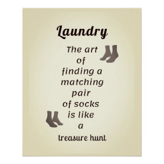 靴下探し喜び洗濯の日 ポスター