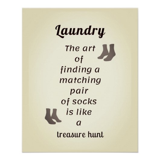 靴下探し喜び洗濯の日 ポスター (正面)