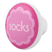 靴下服団体や組織ピンクの花ノブ セラミックノブ (右)