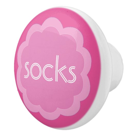 靴下服団体や組織ピンクの花ノブ セラミックノブ (右)