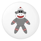 靴下猿ぬいぐるみ動物の子供寝室ドレッサー セラミックノブ (正面)