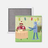 靴下猿ロボットウェイター マグネット (正面/裏面)