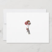 靴下間抜けモンキー誕生日招待状SMR（写真） 招待状 (裏面)