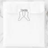 靴下飾のシールを持っている スクエアシール (バッグ)