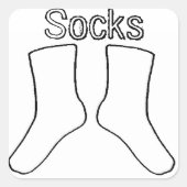 靴下飾のシールを持っている スクエアシール (正面)