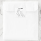 靴下飾のシールを持っている スクエアシール (バッグ)