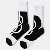 靴下 – 白黒 (左)