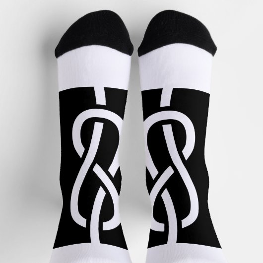 靴下 – 白黒 (上部)