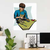 靴修理コブラーヴィンテージ靴屋 ポスター (ホームオフィス)