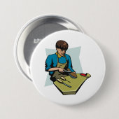 靴修理コブラーヴィンテージ靴屋 缶バッジ (正面&裏面)