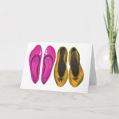 靴列グリーティングカード カード (正面)