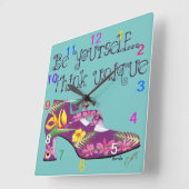 靴壁時計 スクエア壁時計 (傾斜)