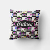 靴好き及びスチレットパーソナライズされた クッション (裏面)