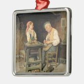 靴屋の店1874年(パネルの油) メタルオーナメント (左)