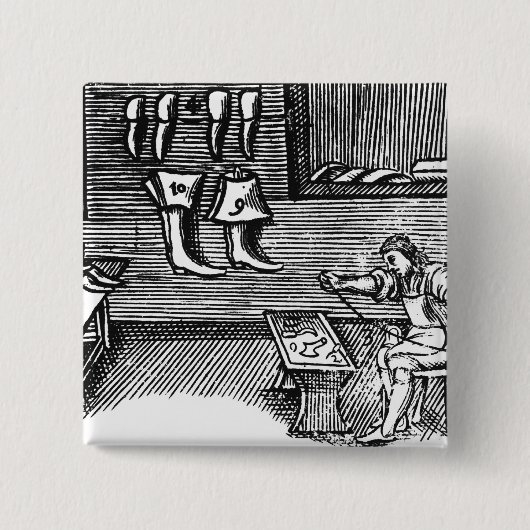 靴屋 缶バッジ (正面)