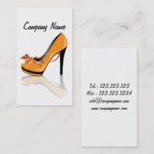 靴店のマネージャーの販売人のデザインのスタイリストのファッション 名刺 (正面/裏面)