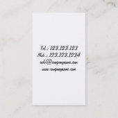 靴店のマネージャーの販売人のデザインのスタイリストのファッション 名刺 (裏面)