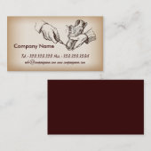 靴店のマネージャーの靴屋の修理人 名刺 (正面/裏面)