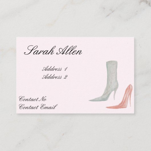 靴店ファッション名刺 名刺 (裏面)