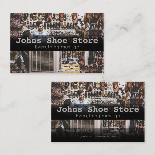 靴店販売名刺 名刺 (正面/裏面)