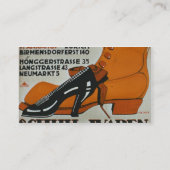 「靴店」、チューリッヒ(色のlitho) 名刺 (裏面)