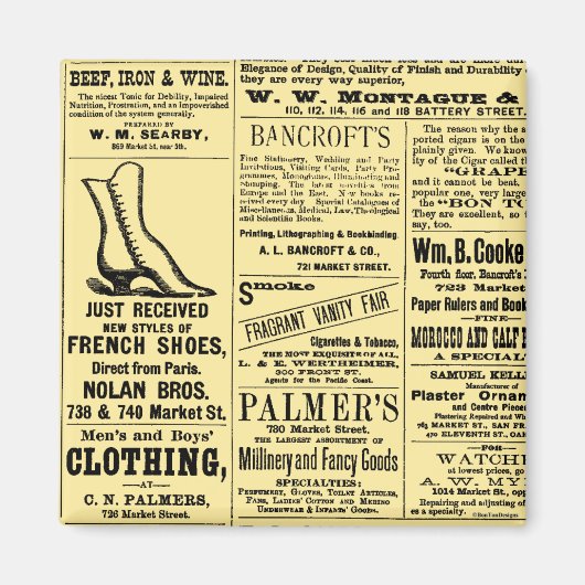 靴新聞広告 マグネット (正面)