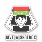 靴箱ファミリービニールカー窓ステッカー – 男の子 シール (正面)