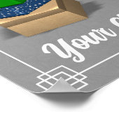 靴箱温度計ポスター – グレー ポスター (角)