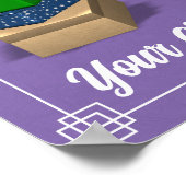 靴箱温度計ポスター – 紫 ポスター (角)