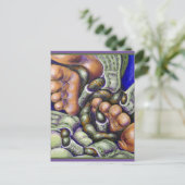 靴紐と足指はがき ポストカード (スタンド正面)