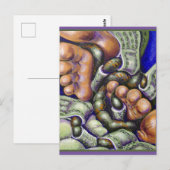 靴紐と足指はがき ポストカード (正面/裏面)