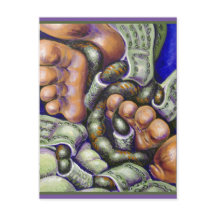 靴紐と足指はがき