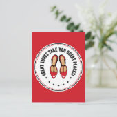 靴素晴らしが可愛い素晴らし靴を置く ポストカード (スタンド正面)