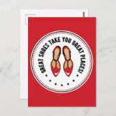 靴素晴らしが可愛い素晴らし靴を置く ポストカード (正面/裏面)