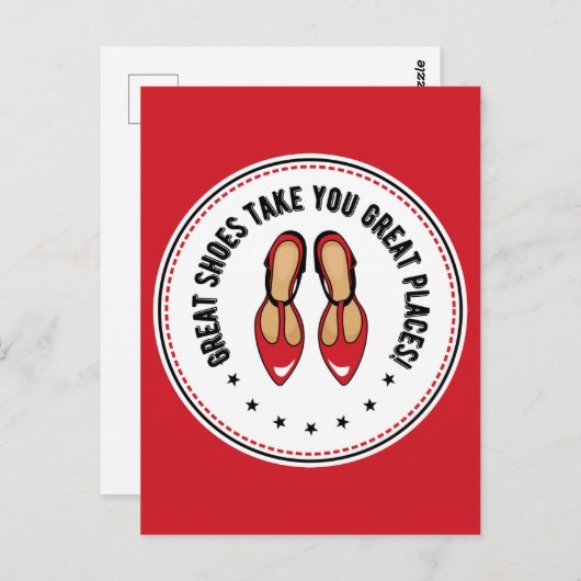 靴素晴らしが可愛い素晴らし靴を置く ポストカード (正面/裏面)