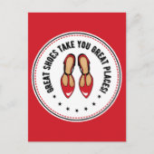 靴素晴らしが可愛い素晴らし靴を置く ポストカード (正面)