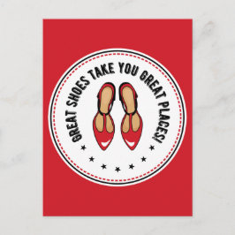 靴素晴らしが可愛い素晴らし靴を置く ポストカード