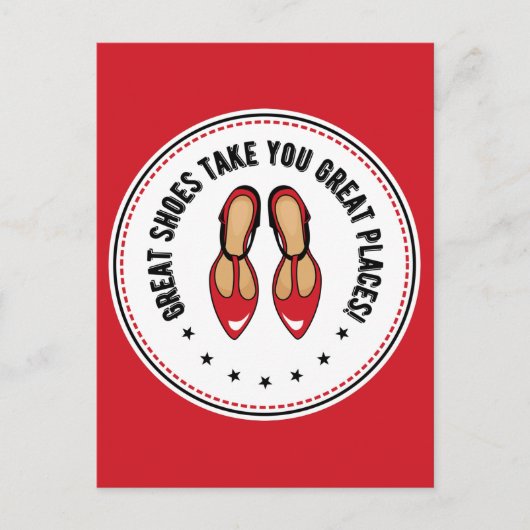 靴素晴らしが可愛い素晴らし靴を置く ポストカード (正面)