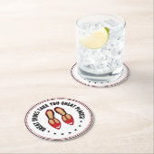 靴素晴らしが可愛い素晴らし靴を置く ラウンドペーパーコースター (インサイチュ)