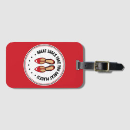 靴素晴らしが可愛い素晴らし靴を置く ラゲッジタグ