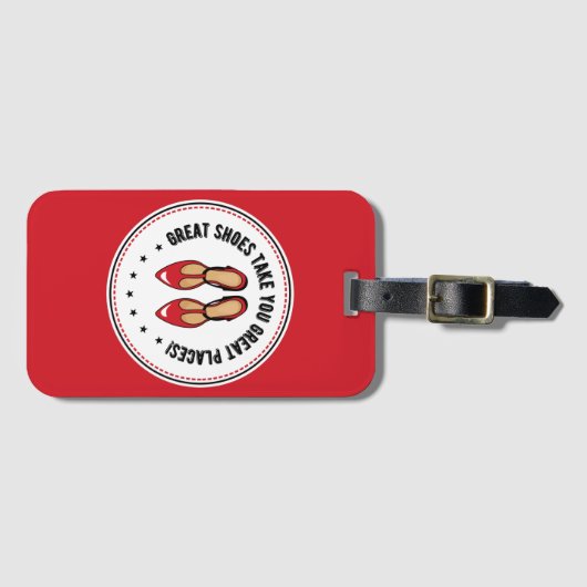 靴素晴らしが可愛い素晴らし靴を置く ラゲッジタグ (正面横)