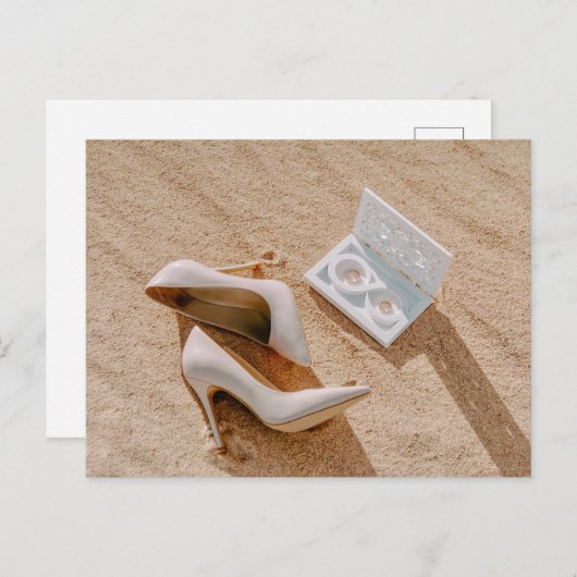 靴結婚と二つの結婚指輪 ポストカード (正面/裏面)