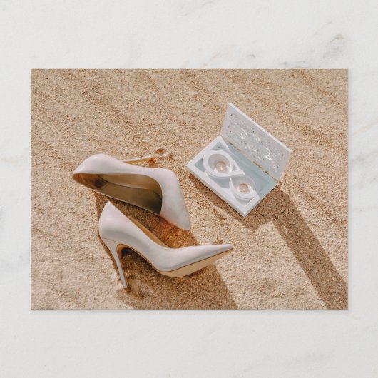 靴結婚と二つの結婚指輪 ポストカード (正面)