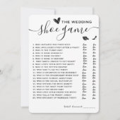 靴結婚ゲーム彼は彼女がゲームを言っエレガントた 招待状 (正面)