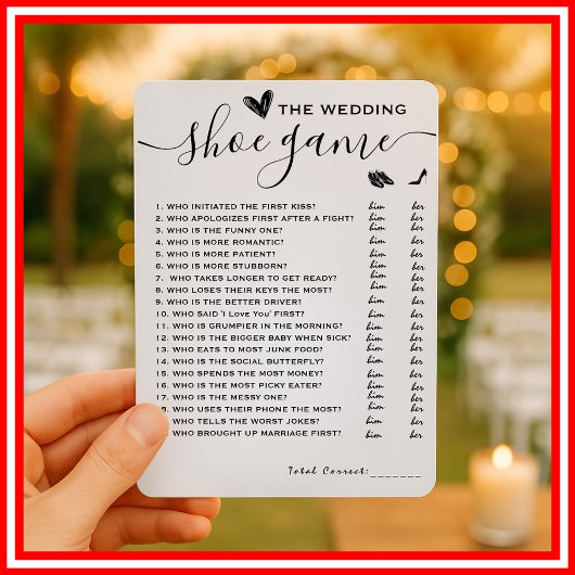 靴結婚ゲーム彼は彼女がゲームを言っエレガントた 招待状