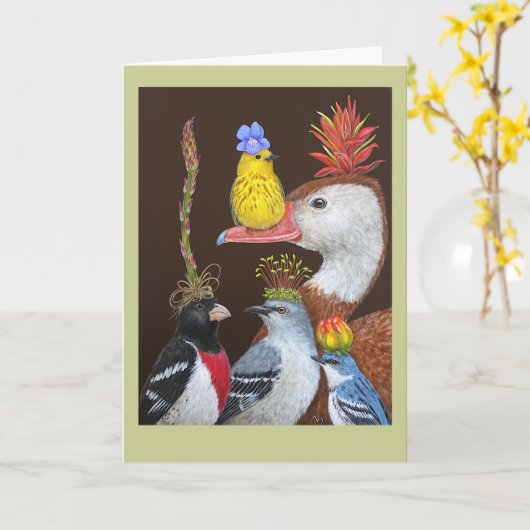 靴職人と彼のゲストのグリーティングカード カード (黄色い花)