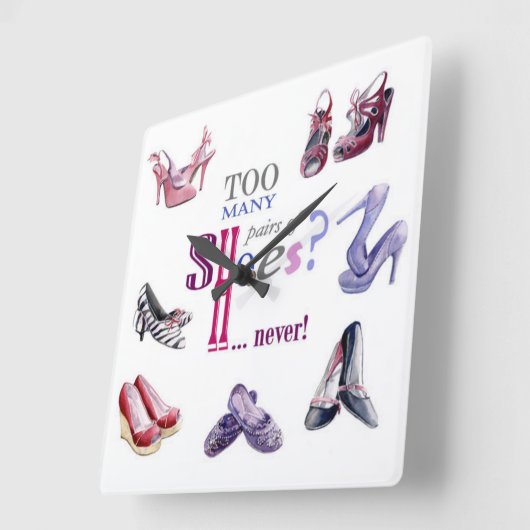 靴 スクエア壁時計 (傾斜)