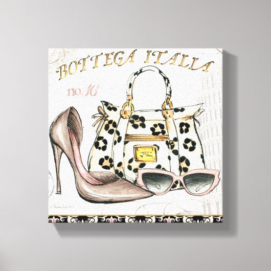 靴、バッグ、眼鏡 キャンバスプリント (正面)