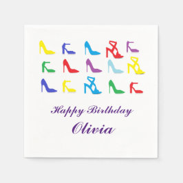 "靴"パーソナライズされた紙ナプキンス スタンダードカクテルナプキン