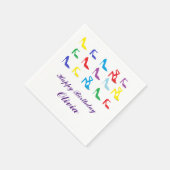 "靴"パーソナライズされた紙ナプキンス スタンダードカクテルナプキン (角)